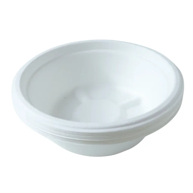 Compostable Bagasse Bowl 240ml – Eco-Friendly 10 Pc Set