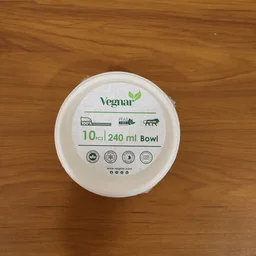 Compostable Bagasse Bowl 240ml – Eco-Friendly 10 Pc Set