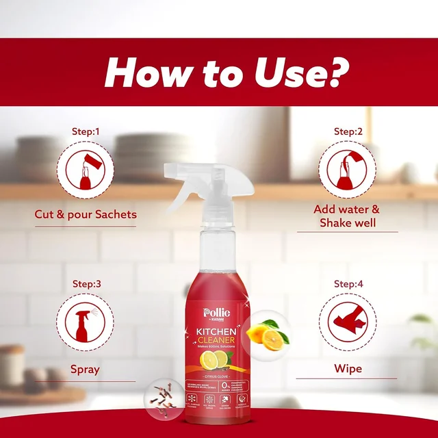 Concentrated Kitchen Surface Cleaner – Eco-Friendly Refill Kit