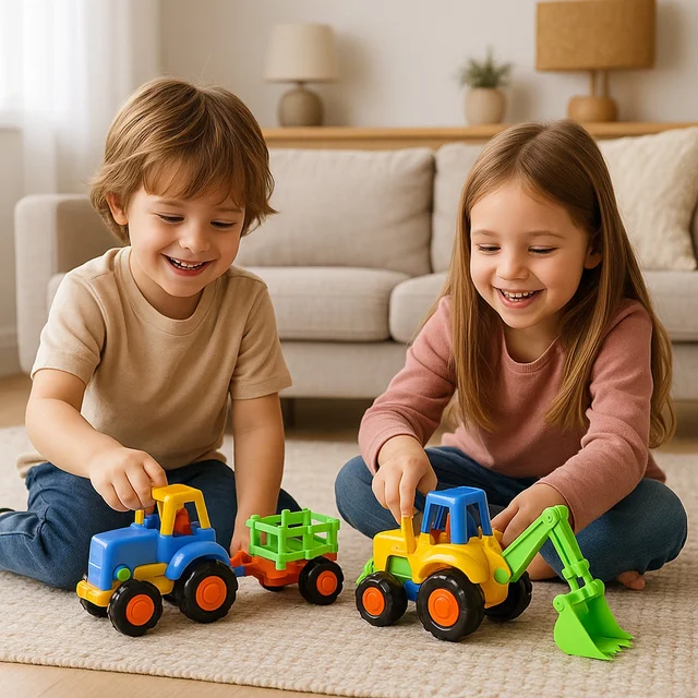 Construction Vehicle Toy Set – Durable 8-Pc Mini Trucks for Kids