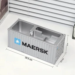 Container-Style Desk Organizer – Durable Multi-Compartment Storage Box
