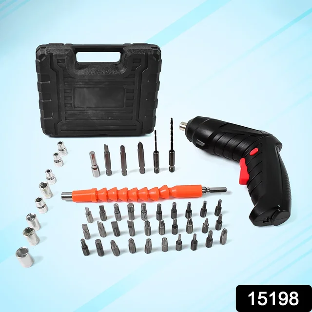 Cordless Electric Screwdriver – 48-Pc Bit Set & LED | BoltForce