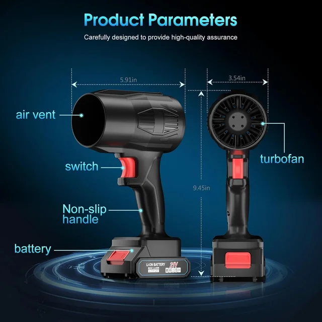 Cordless Leaf Blower – High Power & Rechargeable Battery