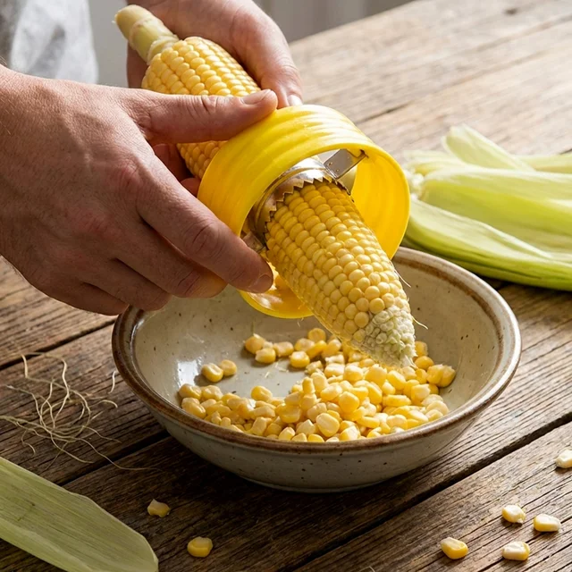 Corn Kernel Stripper – Manual Handheld Tool for Easy De-Kerneling