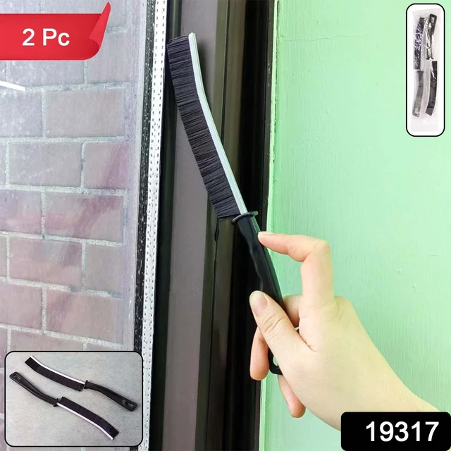 Corner Cleaning Brush – Long Handle Stiff Bristle Set (2 Pc)