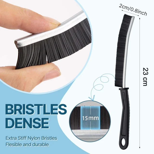 Corner Cleaning Brush – Long Handle Stiff Bristle Set (2 Pc)