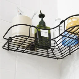Corner Shelf Organiser – Stainless Steel Self-Adhesive | Bathora