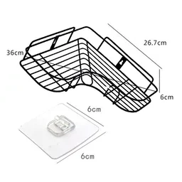 Corner Shelf Organiser – Stainless Steel Self-Adhesive | Bathora