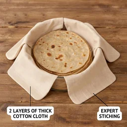 Cotton Roti Cloth Cover – Keep Rotis Warm & Soft Pack of 2