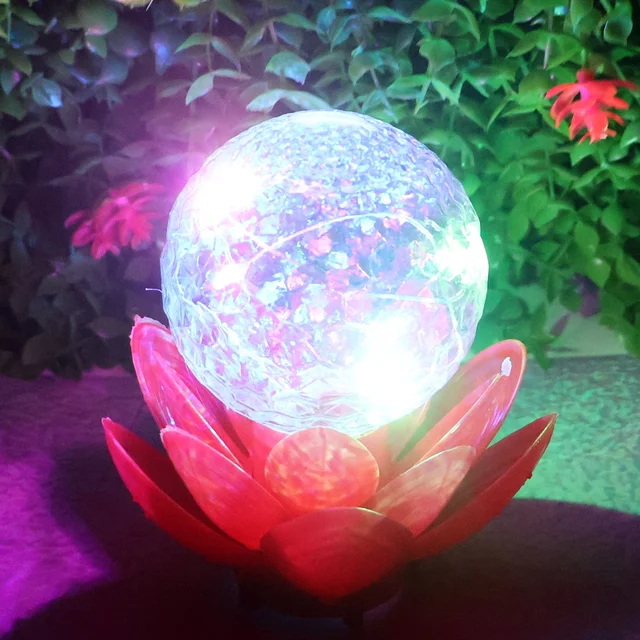 Crystal Ball Lotus LED Decorative Light – Color Changing Ambient Lamp