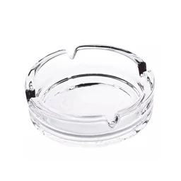 Crystal Glass Ashtray – Elegant Round Cigar & Cigarette Decor | Styleva