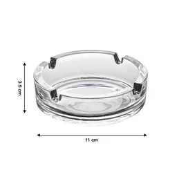 Crystal Glass Ashtray – Elegant Round Cigar & Cigarette Decor | Styleva