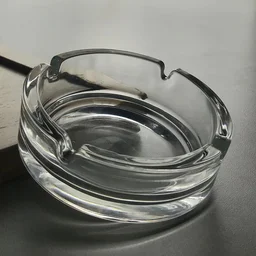 Crystal Glass Ashtray – Elegant Round Cigar & Cigarette Decor | Styleva
