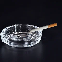 Crystal Glass Ashtray – Elegant Round Design for Home & Office | Styleva