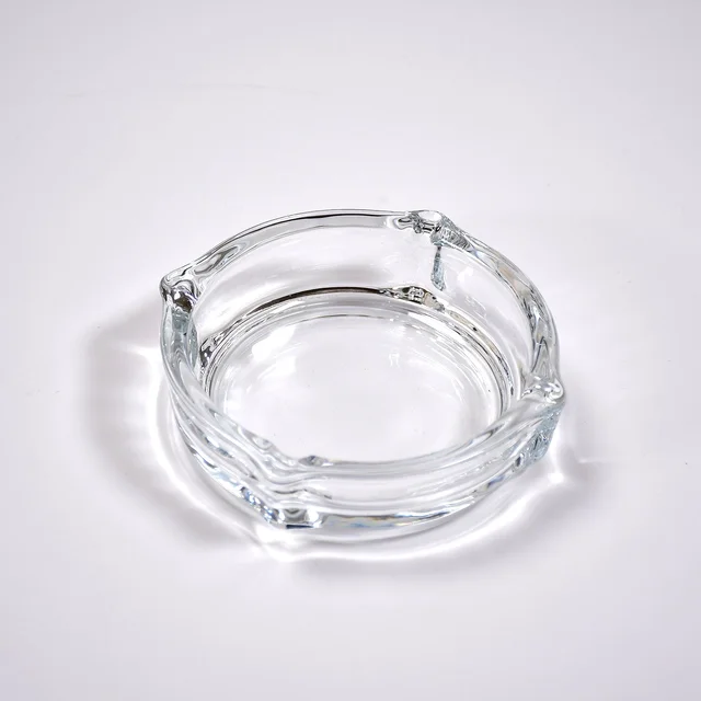 Crystal Glass Ashtray – Elegant Round Design for Home & Office | Styleva