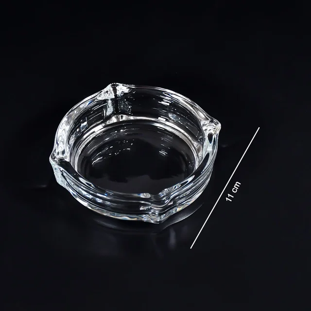Crystal Glass Ashtray – Elegant Round Design for Home & Office | Styleva