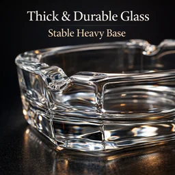 Crystal Glass Ashtray – Elegant Tabletop Decor | Organivo