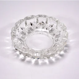 Crystal Glass Ashtray – Round Cigar & Cigarette | Styleva