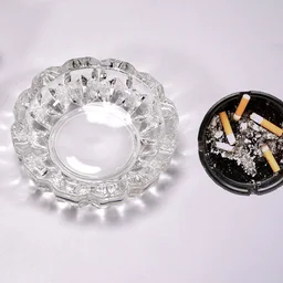 Crystal Glass Ashtray – Round Cigar & Cigarette | Styleva