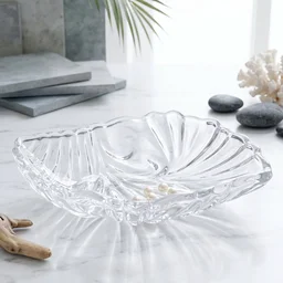 Crystal Glass Turtle with Plate Tray Set for Vastu and Home Decor (2 Pc Set)