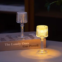 Crystal LED Desk Lamp – Portable Acrylic Glow | Deskrova