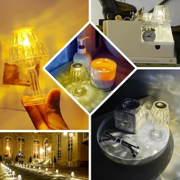Crystal LED Desk Lamp – Portable Acrylic Glow | Deskrova