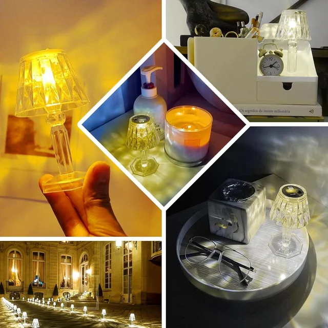 Crystal LED Desk Lamp – Portable Acrylic Glow | Deskrova