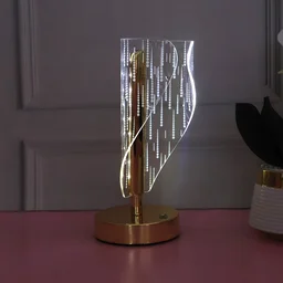 Crystal LED Table Lamp – Elegant Modern Bedside Lighting