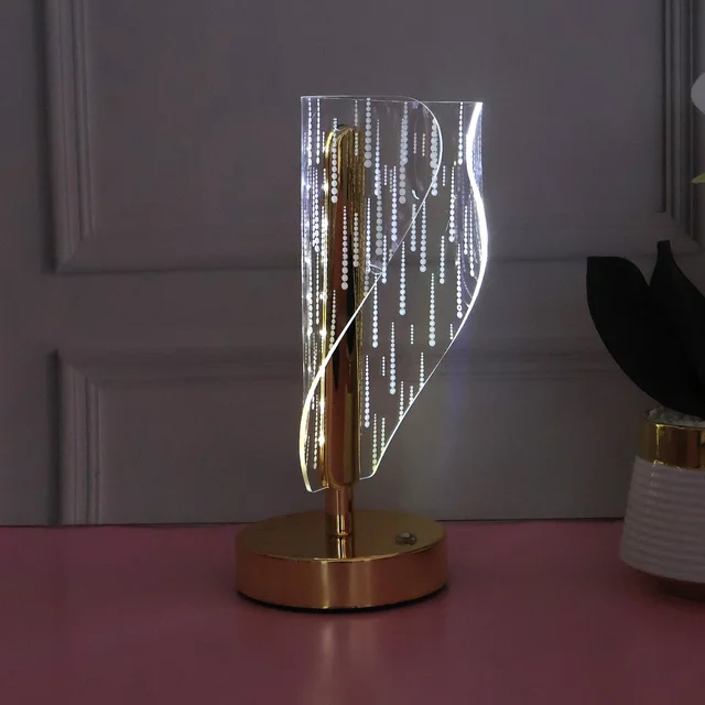 Crystal LED Table Lamp – Elegant Modern Bedside Lighting