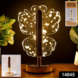 Crystal LED Table Lamp – Luxury Golden Butterfly Accent