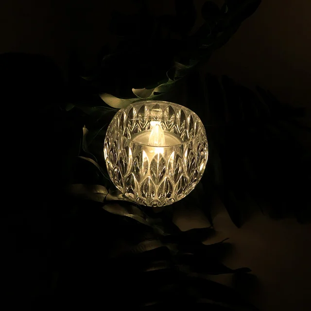 Crystal Style LED Decorative Lamps – Set of 12 Flameless Candles