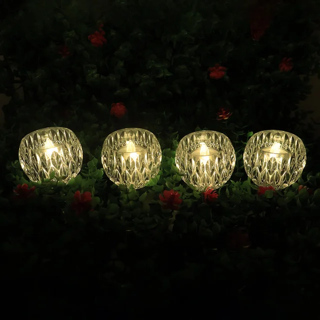 Crystal Style LED Decorative Lamps – Set of 12 Flameless Candles
