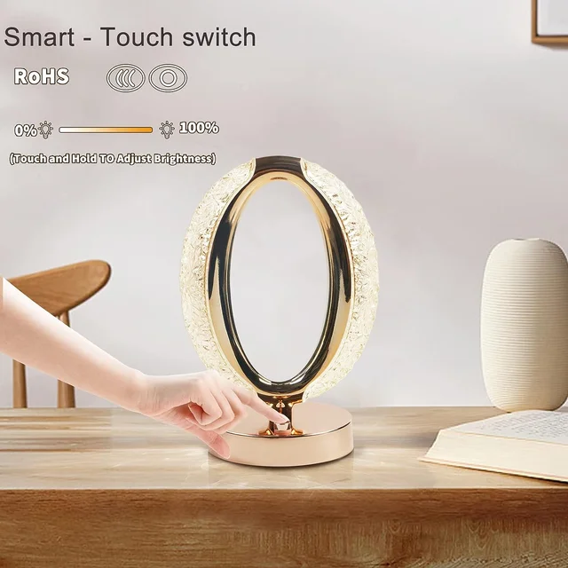 Crystal Table Lamp – 3-Way Dimmable Touch Control | Styleva