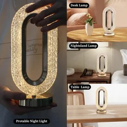 Crystal Table Lamp – 3-Way Dimmable Touch Control | Styleva