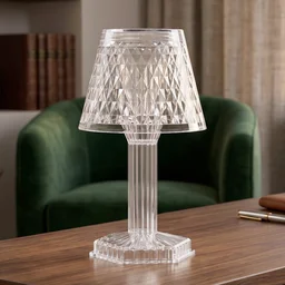 Crystal Table Lamp – Cup Shape LED Bedside Light | Styleva