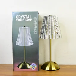 Crystal Table Lamp – Elegant Shade with USB Charging