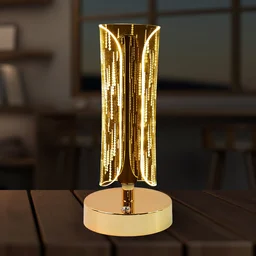 Crystal Table Lamp – Tall Cylinder Shape with USB Charging