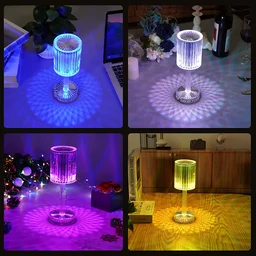 Crystal Table Lamp – Touch Control, USB Charging | Tidy Table
