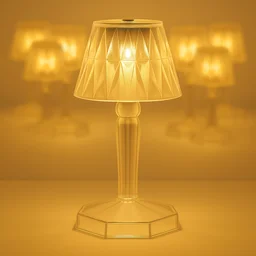 Crystal Table Lamp – Transparent Mini LED Reflection Light | Styleva