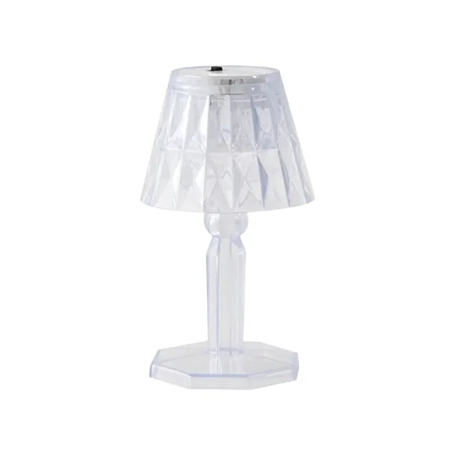 Crystal Table Lamp – Transparent Mini LED Reflection Light | Styleva