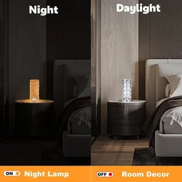 Crystal Touch Lamp – 16-Color Rose Diamond LED Table Light | Styleva