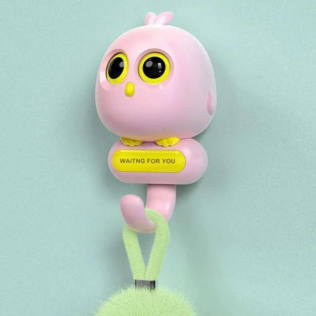 Cute Bird Wall Hook – Self-Adhesive, Blinking Eyes | Indo Glow