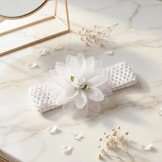 Cute Soft Elastic Floral Baby Headband – Comfortable & Stylish