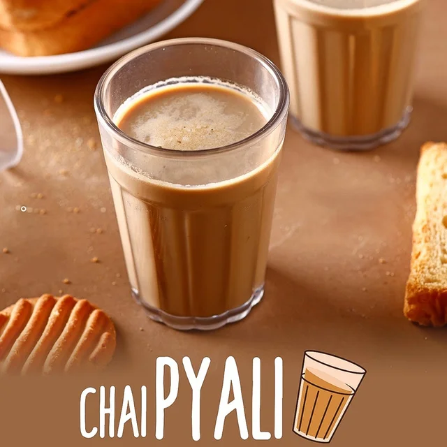 Cutting Chai Pyali Set – 70ML Durable Plastic Tea Glasses (6 Pc)