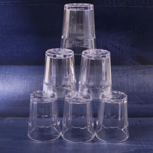 Cutting Chai Pyali Set – 70ML Durable Plastic Tea Glasses (6 Pc)