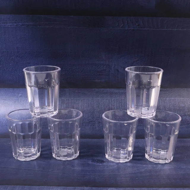 Cutting Chai Pyali Set – 70ML Durable Plastic Tea Glasses (6 Pc)