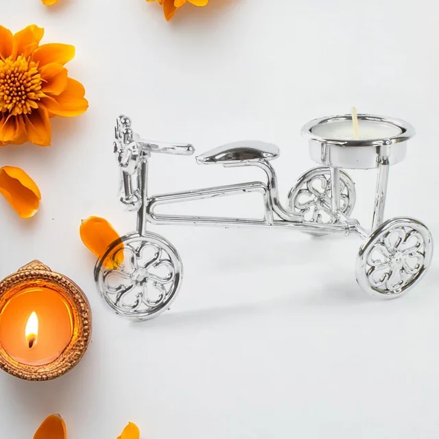 Cycle Tealight Holder – Festive Decorative Candle Stand for Diwali