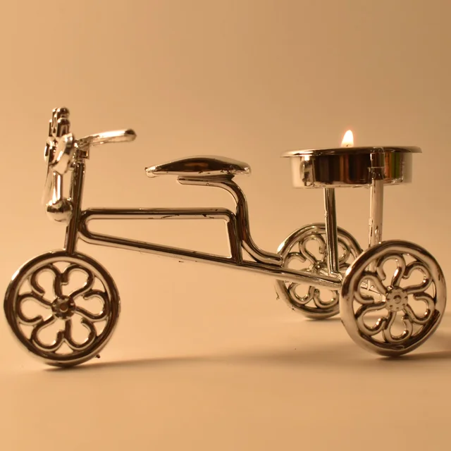 Cycle Tealight Holder – Festive Decorative Candle Stand for Diwali