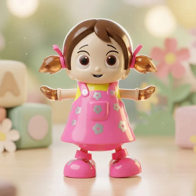 Dancing Girl Musical Light Toy – Kids' Entertaining Rotation and Music