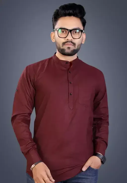 Men Traditional Wear Cotton Kurta MO - XL
